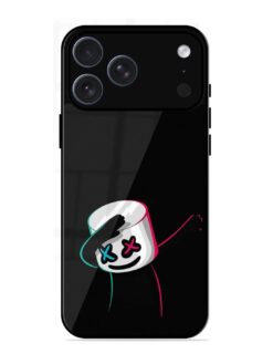 Black Marshmallow Glossy Metal Phone Cover for Apple Iphone 17 Pro Max