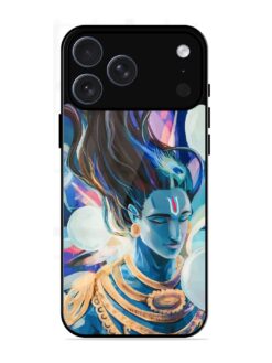 Bhagwan Sri Krishna Glossy Metal Phone Cover for Apple Iphone 17 Pro Max
