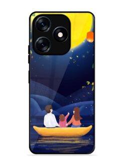 Happy Family And Beautiful View Glossy Metal Phone Cover for Tecno Spark 10 (4G)