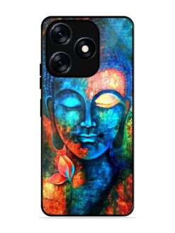 Buddha Painting Glossy Metal Phone Cover for Tecno Spark 10 (4G)