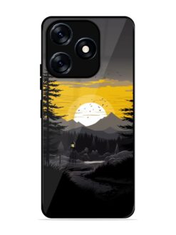Sunset Vector Glossy Metal Phone Cover for Tecno Spark 10 (4G)