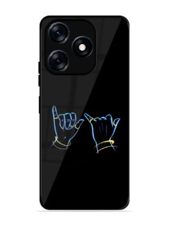 Symbolic Krishna Flute Glossy Metal Phone Cover for Tecno Spark 10 (4G)