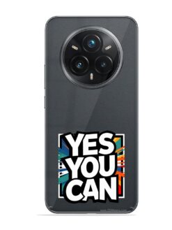Yes You Can Hand Lettering Transparent Printed Mobile Case for Realme 14 Pro Plus (5G)