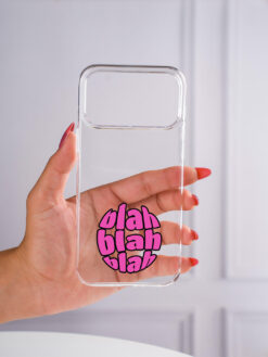 Alternative view of Blah Blah Blah Transparent Printed Mobile Case for Apple Iphone 17 Pro Max