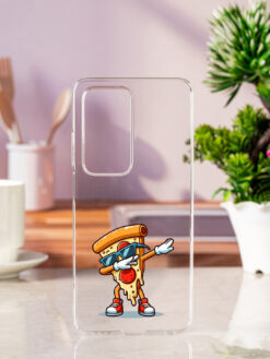 Dabbing Pizza Transparent Printed Mobile Case for Oppo A5 (5G)