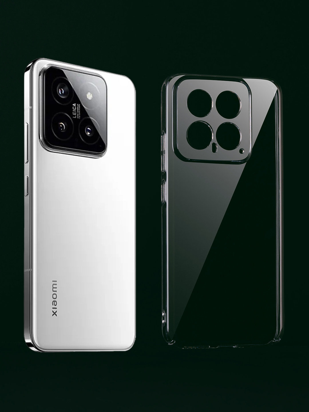 SineOrdo Custodia Ultra Sottile Per Xiaomi 14 5G | Cover Trasparente TPU Antigiallo | Protezione Anticaduta Con Bordi Rialzati