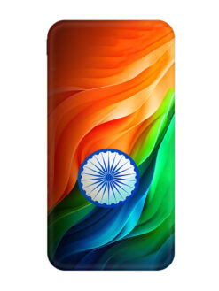 Abstract Indian Flag Printed Designer 10000 mAh PowerBank