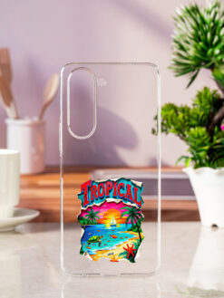 Tropical Transparent Printed Mobile Case for Vivo Y19E