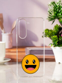 Smiley Face Transparent Printed Mobile Case for Vivo Y19E