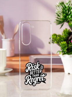 Risk Is Better Than Regret Transparent Printed Mobile Case for Vivo Y19E