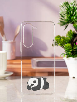 Sleeping Panda Bear Transparent Printed Mobile Case for Vivo Y19E
