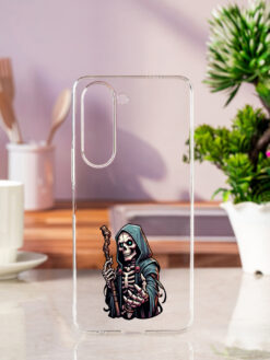 Skeleton Character Transparent Printed Mobile Case for Vivo Y19E