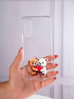 Alternative view of Teddy Bear With Heart Transparent Printed Mobile Case for Vivo Y19E
