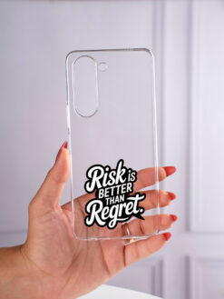 Alternative view of Risk Is Better Than Regret Transparent Printed Mobile Case for Vivo Y19E
