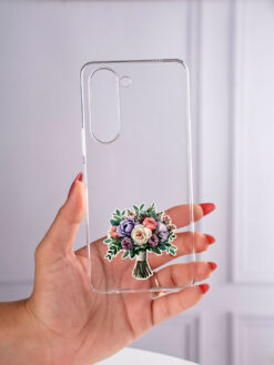 Alternative view of Romantic Wildflower Mix Transparent Printed Mobile Case for Vivo Y19E