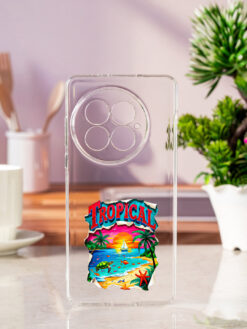 Tropical Transparent Printed Mobile Case for Oneplus 13 (5G)