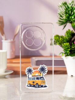 Vw Bus And Palm Trees Transparent Printed Mobile Case for Oneplus 13 (5G)