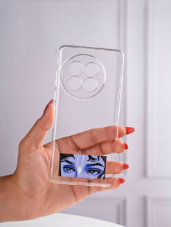 Alternative view of Lord Krishna Canvas Painting Transparent Printed Mobile Case for Oneplus 13 (5G)