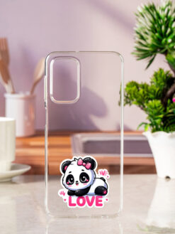 Kawaii Panda Transparent Printed Mobile Case for Samsung Galaxy A23