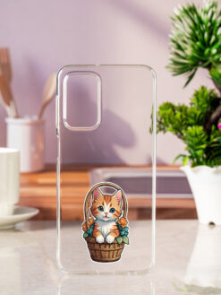 Kitten In A Basket Transparent Printed Mobile Case for Samsung Galaxy A23