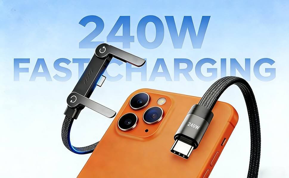 Foldable Stand Type-C Fast Charging Cable Zapvi