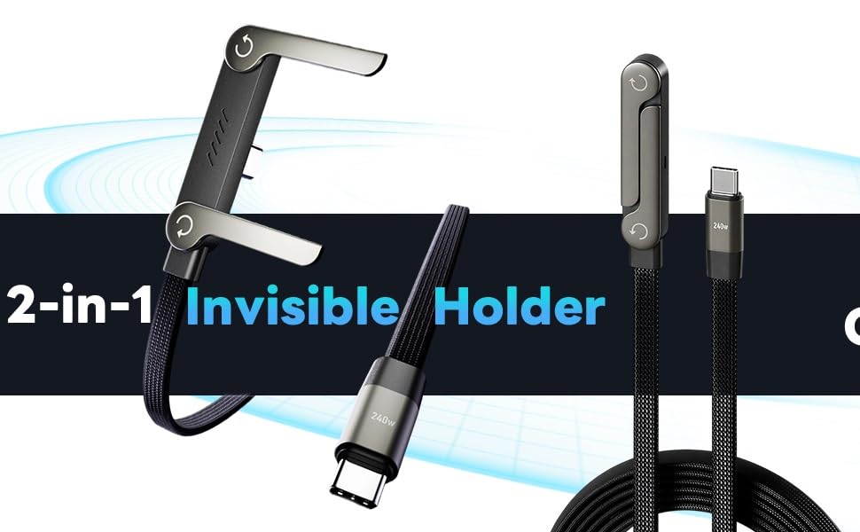 Foldable Stand Type-C Fast Charging Cable Zapvi