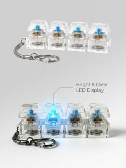 LED Mechanical Keyboard Keychain Clicker