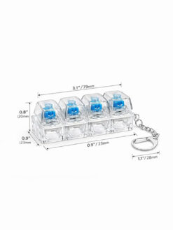 Alternative view of LED Mechanical Keyboard Keychain Clicker